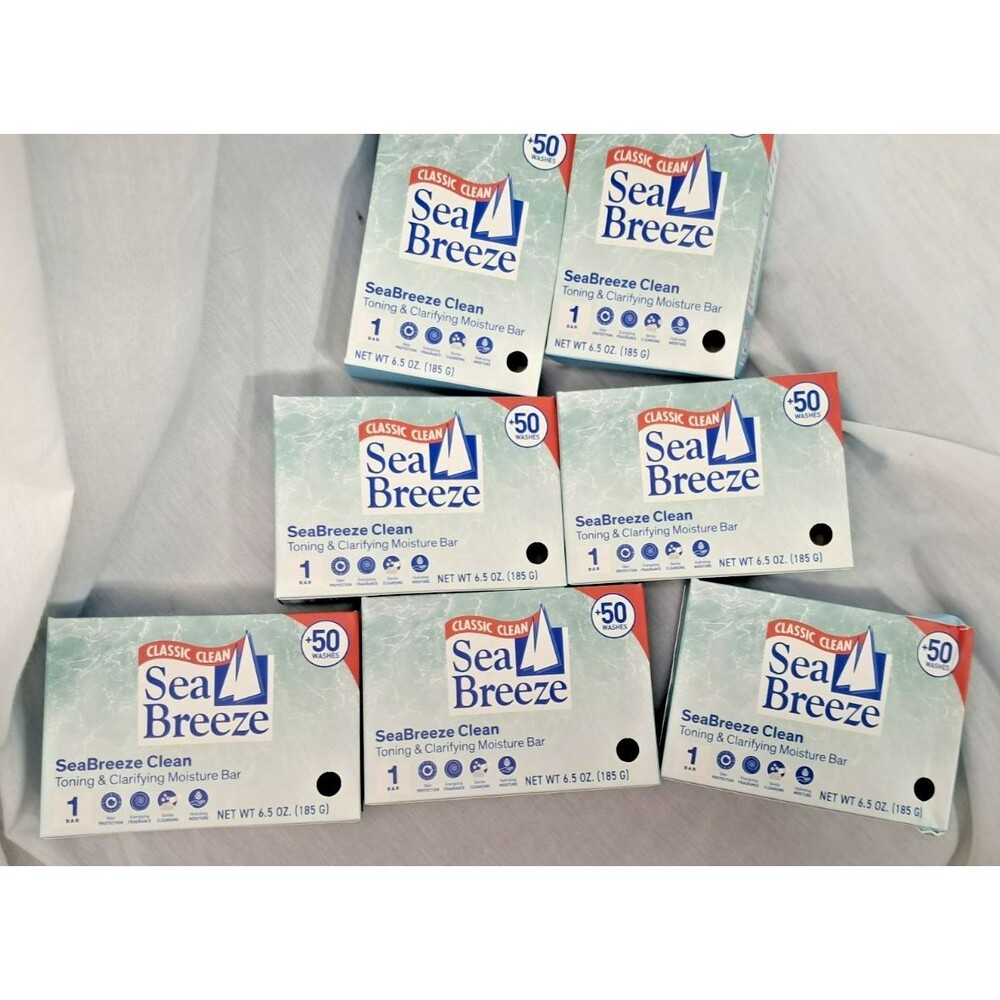 7 Sea Breeze Classic Clean Toning Clarifying Moisture Bar Soap 6.5oz